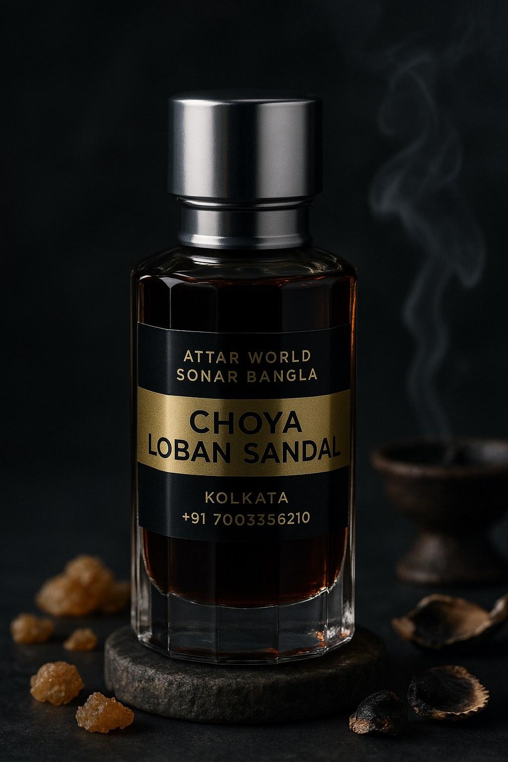Choya Loban Sandal attar, front view [shoot-v2 angle 1]