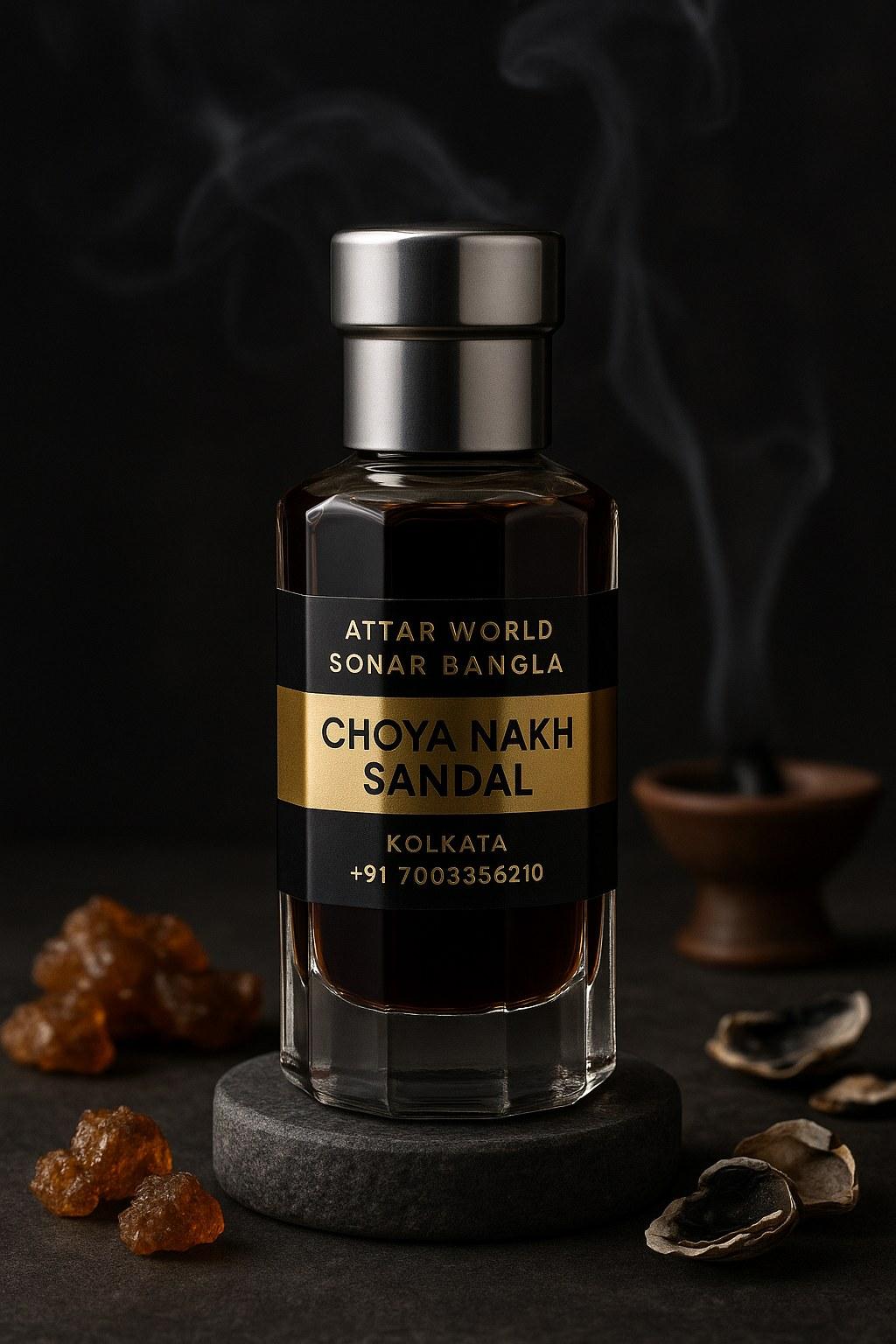 Choya Nakh Sandal attar, front view [shoot-v2 angle 1]