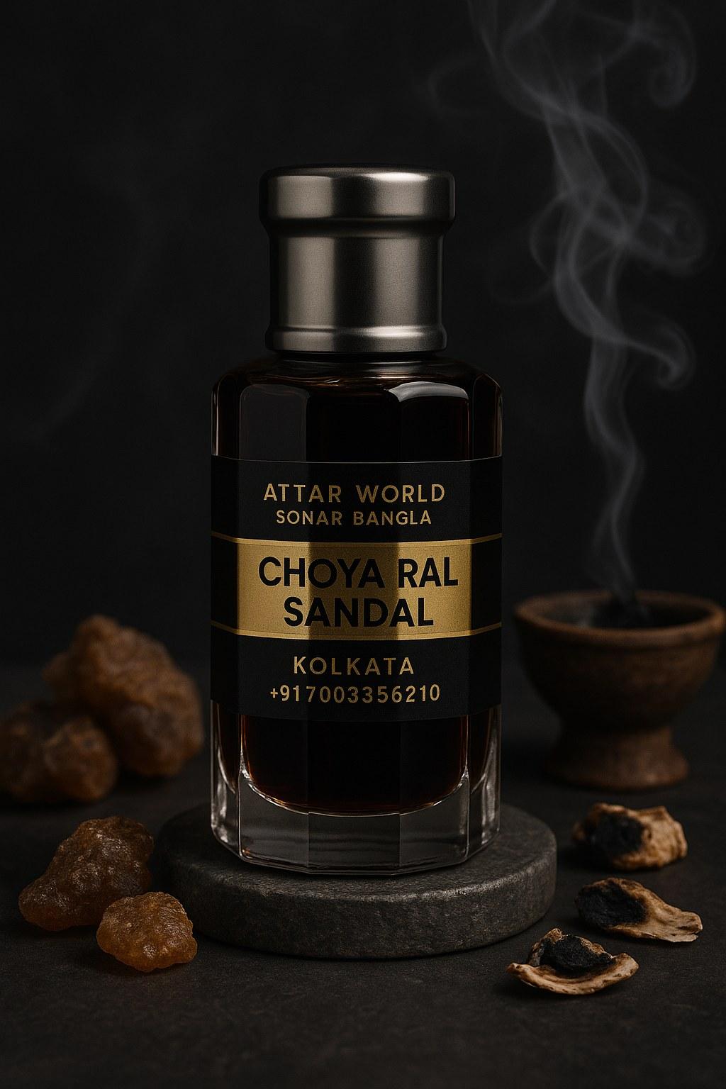 Choya Ral Sandal attar, front view [shoot-v2 angle 1]