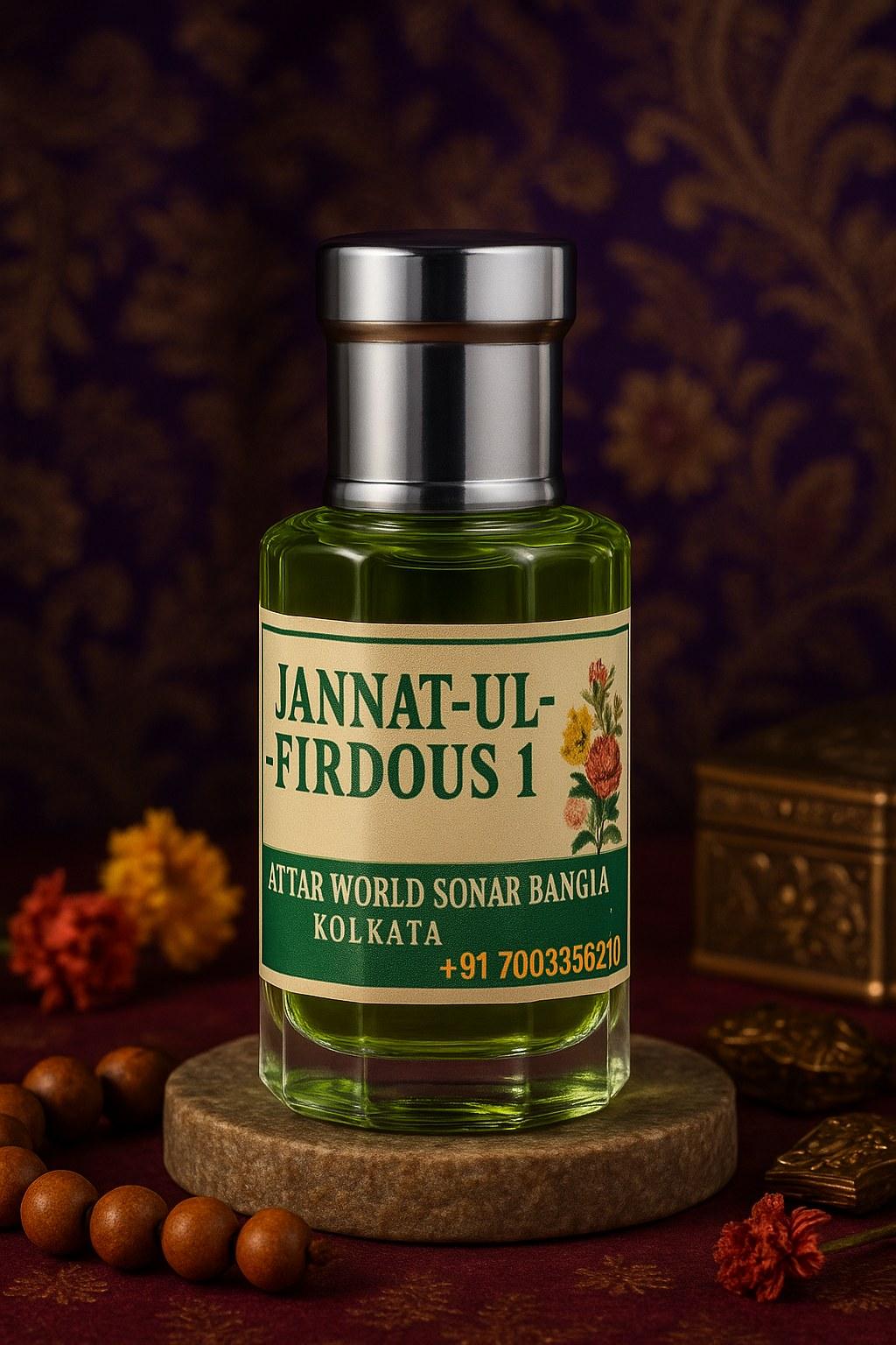 Jannat-Ul-Firdous 1 attar, front view [shoot-v2 angle 1]