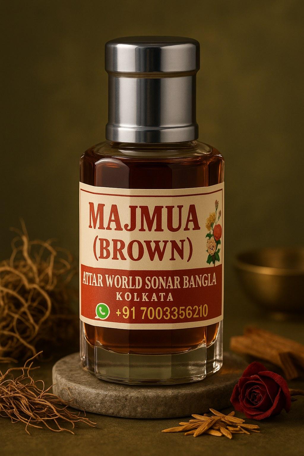 Majmua (Brown) attar, front view [shoot-v2 angle 1]