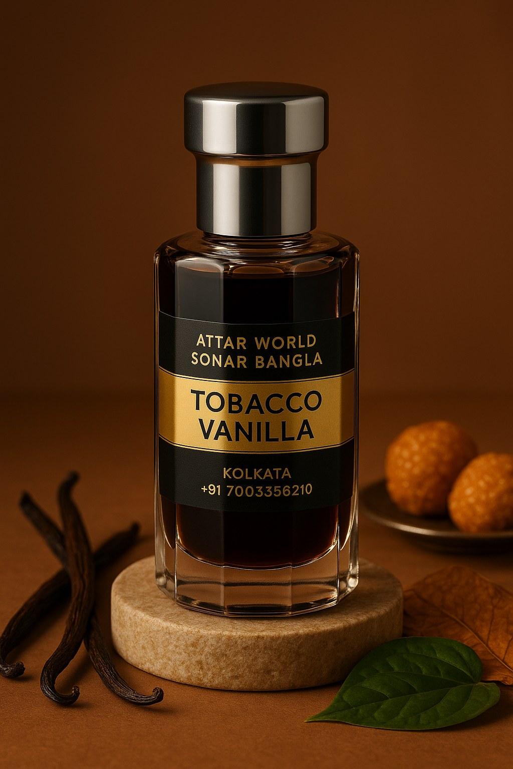 Tobacco Vanilla attar, front view [shoot-v2 angle 1]