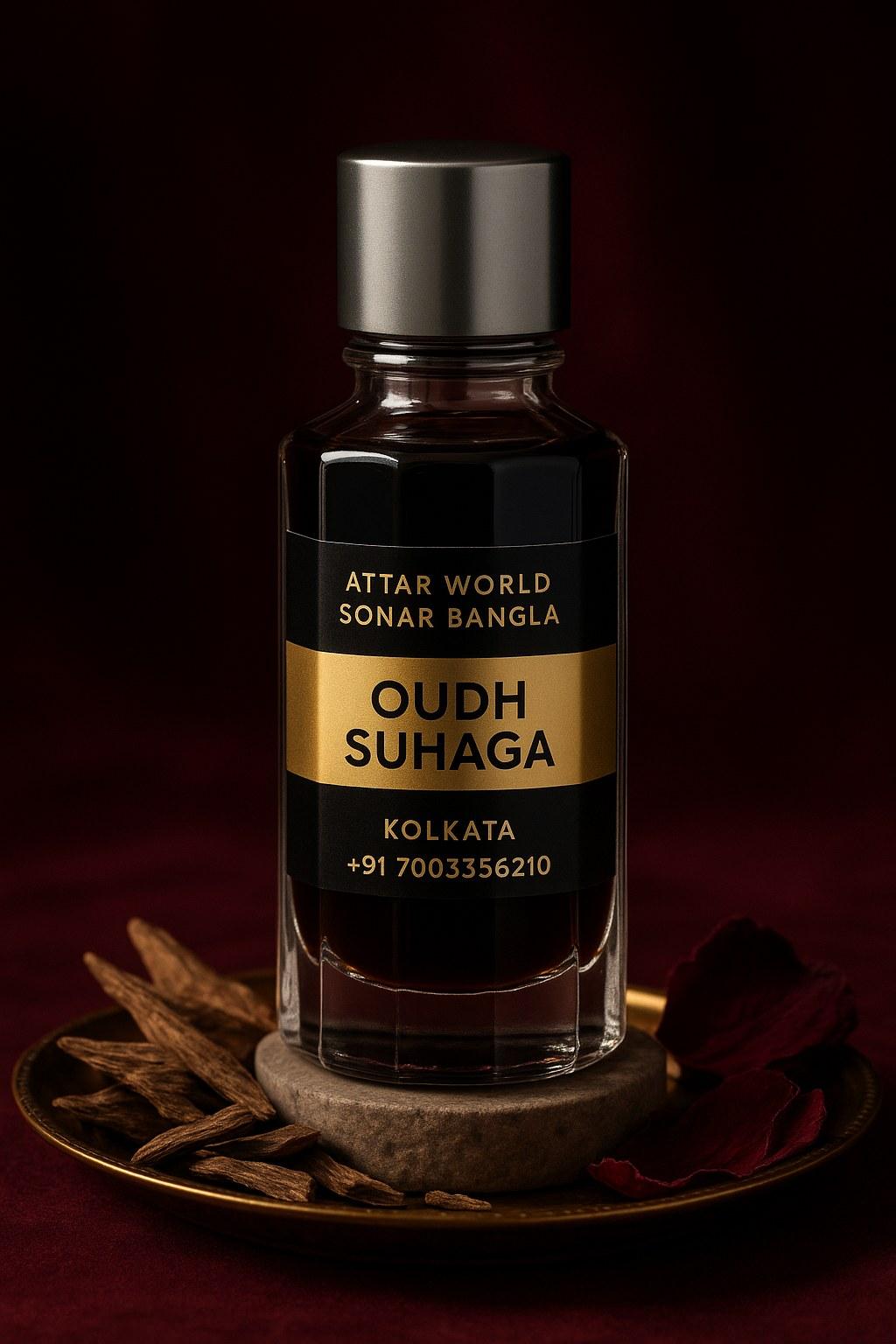 Oudh Suhaga attar, front view [shoot-v2 angle 1]