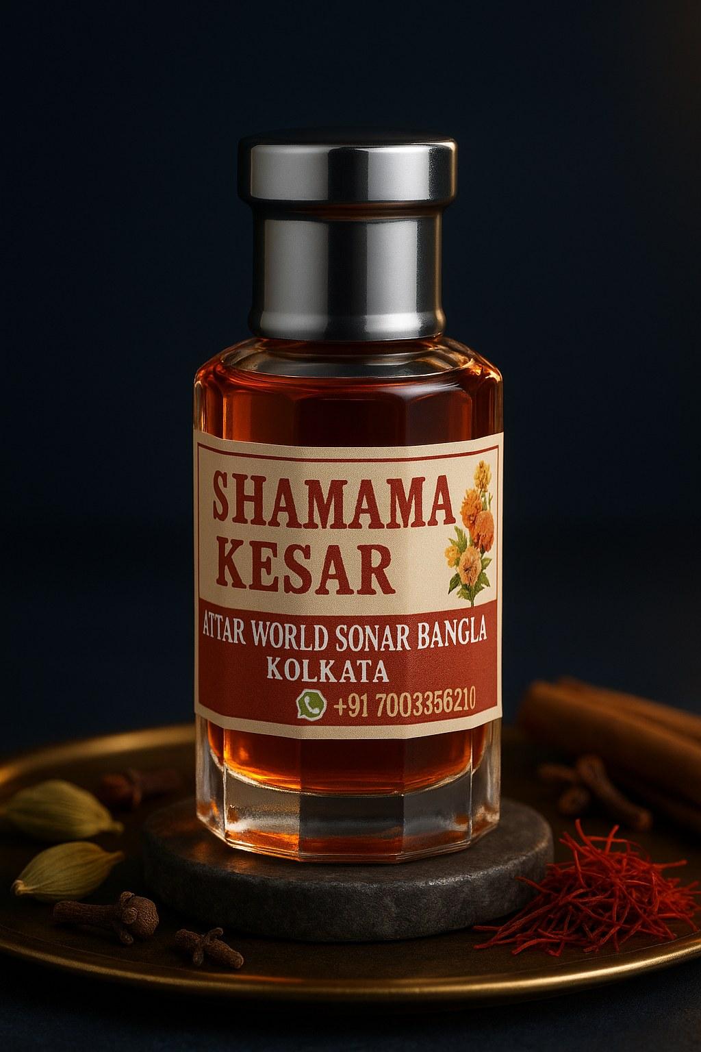 Shamama Kesar attar, front view [shoot-v2 angle 1]