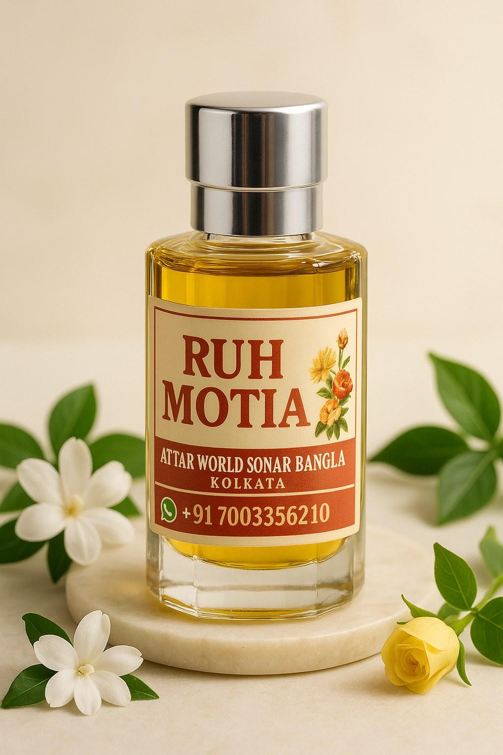 Ruh Motia attar, front view [shoot-v2 angle 1]