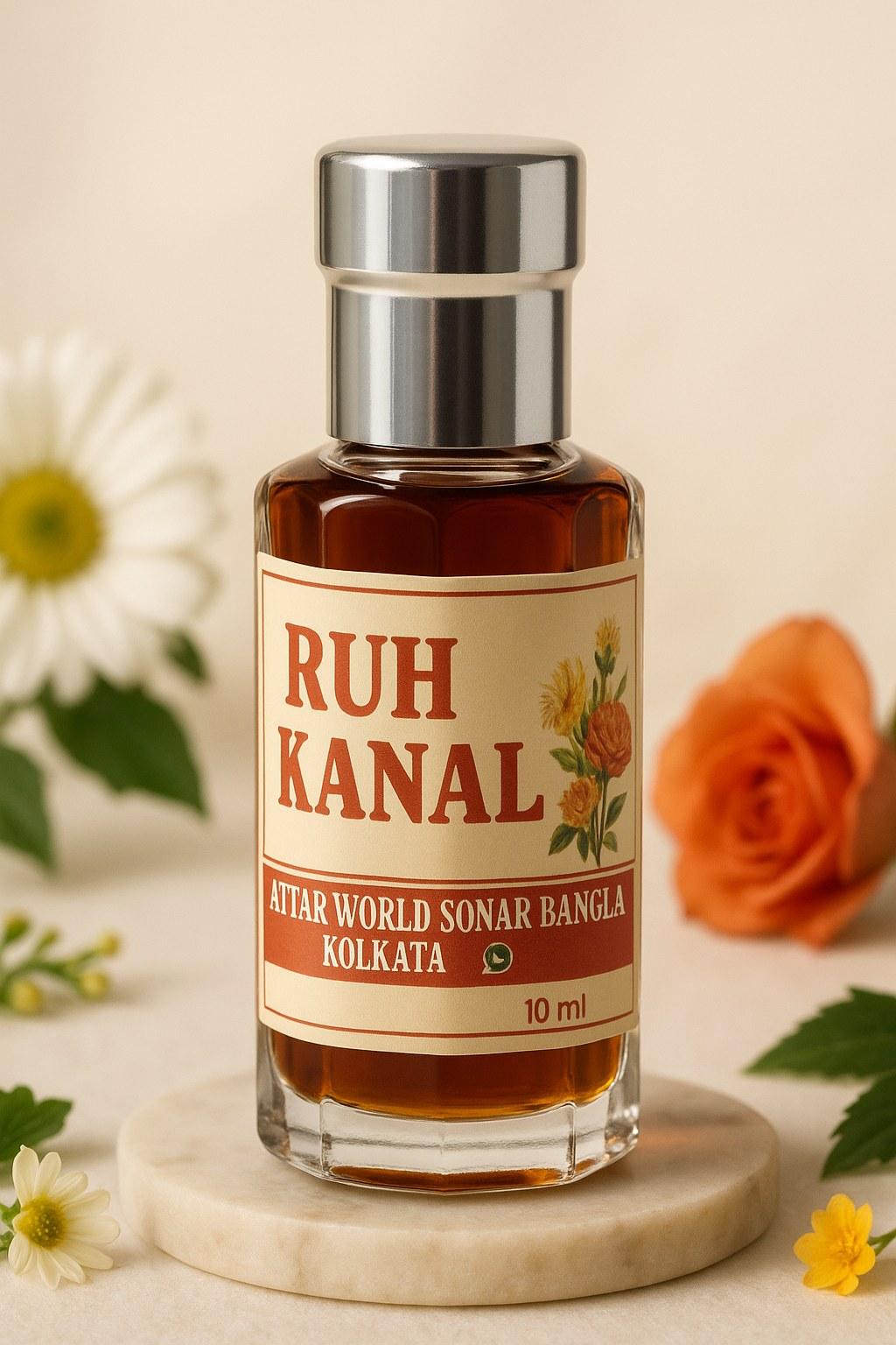 Ruh Kanal attar, front view [shoot-v2 angle 1]